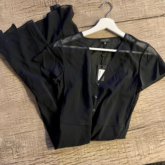 Rag & Bone McCormick Dress in Black. - Picture 7 of 10